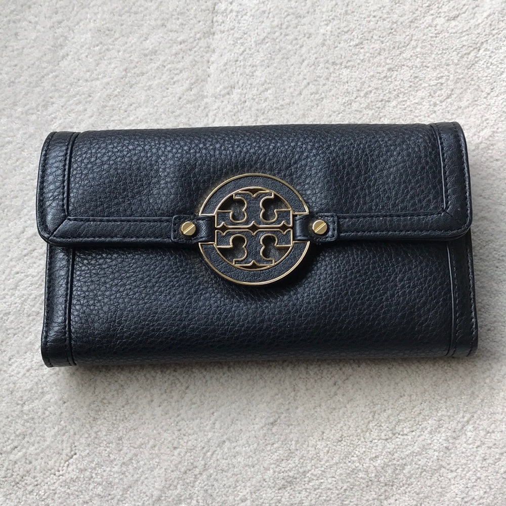 Tory Burch trifold leather wallet with